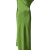 Yvette Slip Maxi Dress With Asymmetrical Hem – Emerald