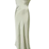 Yvette Slip Maxi Dress With Asymmetrical Hem – Sage
