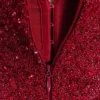 Zander Hand Beaded Strapless Mini Dress – Red Ombre