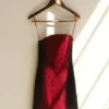 Zander Hand Beaded Strapless Mini Dress – Red Ombre