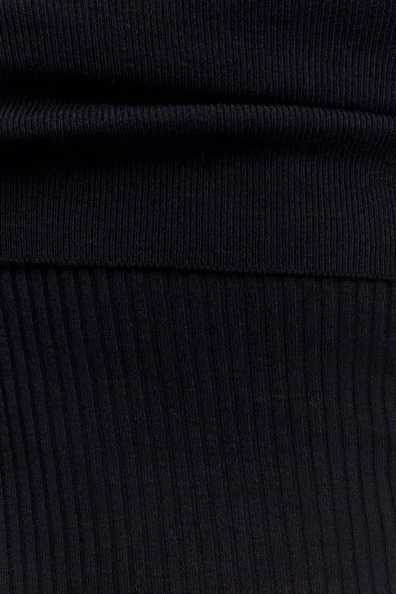 Zandie Cashmere Blend Knit Midi Dress – Black Zandie Cashmere Blend Knit Midi Dress – Black