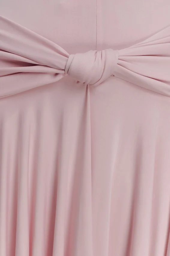 Zelda Asymmetric Slinky Midi Dress – Ballet Pink Zelda Asymmetric Slinky Midi Dress – Ballet Pink