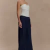 Zillah Strapless Cotton Top – White
