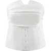 Zillah Strapless Cotton Top – White