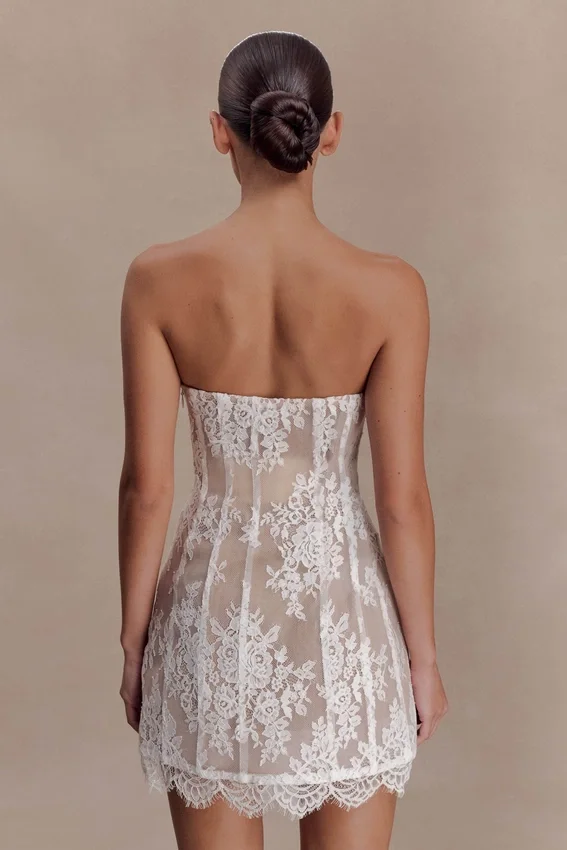 Zoey Lace Corset Mini Dress – Ivory Zoey Lace Corset Mini Dress – Ivory